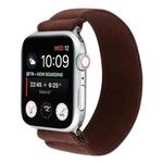 Elastic Nylon Braid Watch Band For Apple Watch Ultra 49mm / Series 8&7 45mm / SE 2&6&SE&5&4 44mm / 3&2&1 42mm(Coffee)