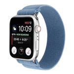 Elastic Nylon Braid Watch Band For Apple Watch Ultra 49mm / Series 8&7 45mm / SE 2&6&SE&5&4 44mm / 3&2&1 42mm(Blue)