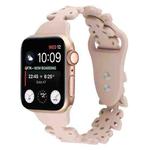 Butterfly Hollow Silicone Watch Band For Apple Watch Ultra 49mm / Series 8&7 45mm / SE 2&6&SE&5&4 44mm / 3&2&1 42mm(Khaki)