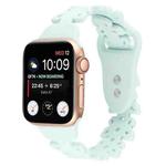 Butterfly Hollow Silicone Watch Band For Apple Watch Ultra 49mm / Series 8&7 45mm / SE 2&6&SE&5&4 44mm / 3&2&1 42mm(Light Cyan)
