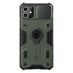 For iPhone 11 NILLKIN Shockproof CamShield Armor Protective Case with Invisible Ring Holder(Green)