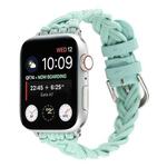 Single Elastic Nylon Braid Watch Band For Apple Watch Ultra 49mm / Series 8&7 45mm / SE 2&6&SE&5&4 44mm / 3&2&1 42mm(Teal Green)