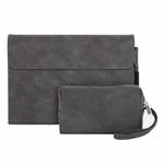 For Microsoft Surface Go 3 / 2 / 1 Sheepskin All-Inclusive Shockproof Protective Case with Power Bag(Grey)