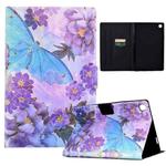 For iPad 10.2 / iPad Pro 10.5 Coloured Drawing Smart Leather Tablet Case(Peony Butterfly)