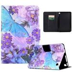 For Amazon Kindle Fire 7 2022 Coloured Drawing Smart Leather Tablet Case(Peony Butterfly)