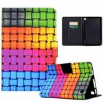 For Amazon Kindle Fire 7 2022 Coloured Drawing Smart Leather Tablet Case(Braided Belt)