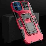 For iPhone 11 MechaWarrior Multifunctional Holder Phone Case(Red)