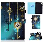 For Huawei MatePad SE Sewing Thread Horizontal Painted Tablet Leather Case(Antique Clock)