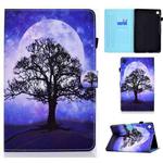 For Huawei MatePad SE Sewing Thread Horizontal Painted Tablet Leather Case(Life Tree)