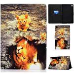 For Huawei MatePad SE Colored Drawing Horizontal Flip Tablet Leather Case(Cats and Lions)