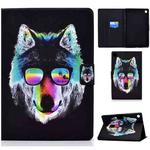 For Huawei MatePad SE Colored Drawing Horizontal Flip Tablet Leather Case(Glasses Wolf)