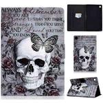 For Huawei MatePad SE Colored Drawing Horizontal Flip Tablet Leather Case(Skull)