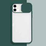 For iPhone 11 Pro Sliding Camera Cover Design TPU Protective Case(Dark Green)