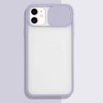 For iPhone 11 Pro Max Sliding Camera Cover Design TPU Protective Case(Purple)