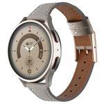 20mm Universal Genuine Leather Watch Band(Grey)
