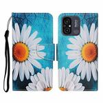 For Xiaomi Redmi 12C Colored Drawing Pattern Flip Leather Phone Case(Chrysanthemum)