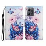 For Xiaomi Redmi Note 12 4G Global Colored Drawing Pattern Flip Leather Phone Case(Purple Butterfly)