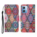 For Xiaomi Redmi Note 12 5G Global/Poco X5 Colored Drawing Pattern Flip Leather Phone Case(Diamond Totem)