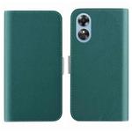For OPPO A17 4G Global Candy Color Litchi Texture Leather Phone Case(Dark Green)