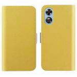 For OPPO A17 4G Global Candy Color Litchi Texture Leather Phone Case(Yellow)
