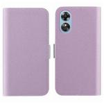 For OPPO A17 4G Global Candy Color Litchi Texture Leather Phone Case(Light Purple)