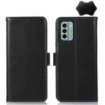 For Nokia G22 4G Crazy Horse Top Layer Cowhide Leather Phone Case(Black)