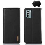 For Nokia G22 4G KHAZNEH Nappa Top Layer Cowhide Leather Phone Case(Black)