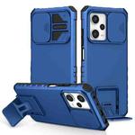 For Xiaomi Redmi Note 12 Pro 5G / Poco X5 Pro Stereoscopic Holder Sliding Camshield Phone Case(Blue)