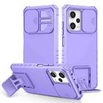 For Xiaomi Redmi Note 12 Pro 5G / Poco X5 Pro Stereoscopic Holder Sliding Camshield Phone Case(Purple)