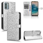 For Nokia G22 4G Honeycomb Dot Texture Leather Phone Case(Silver)