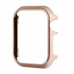 For Apple Watch Series 8&7 45mm Mirror Hollow Watch Protective Case(Rose Gold)