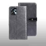 For Motorola Moto G23/G13 idewei Crocodile Texture Leather Phone Case(Grey)