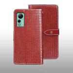 For Ulefone Note 14 idewei Crocodile Texture Leather Phone Case(Red)