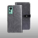 For Ulefone Note 14 idewei Crocodile Texture Leather Phone Case(Grey)