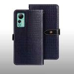 For Ulefone Note 14 idewei Crocodile Texture Leather Phone Case(Dark Blue)