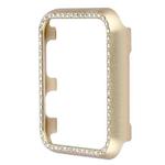 For Apple Watch Series 8&7 45mm Aluminum Alloy Diamond Watch Protective Case(Gold)