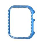 For Apple Watch Series 8&7 45mm Aluminum Alloy Diamond Watch Protective Case(Blue)