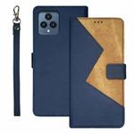 For T-Mobile REVVL 6 5G idewei Two-color Splicing Leather Phone Case(Blue)