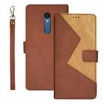 For Sharp Rouvo V idewei Two-color Splicing Leather Phone Case(Brown)