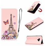 For Galaxy Note 9 3D Painting Horizontal Flip Leather Case with Holder & Card Slot & Wallet & Lanyard(Iron Tower)