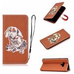 For Galaxy Note 9 3D Painting Horizontal Flip Leather Case with Holder & Card Slot & Wallet & Lanyard(Dog)
