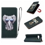 For Galaxy S10 3D Painting Horizontal Flip Leather Case with Holder & Card Slot & Wallet & Lanyard(Elephant)