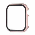 For Apple Watch Series 3&2&1 42mm Metal Frame + Tempered Glass Protector Case(Rose Gold)