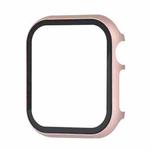 For Apple Watch Series SE 2&6&SE&5&4 40mm Metal Frame + Tempered Glass Protector Case(Rose Gold)