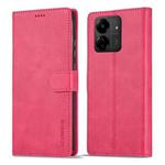 For Xiaomi Redmi 13C LC.IMEEKE Calf Texture Leather Phone Case(Red)