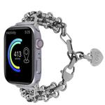 Stainless Steel Three Row Chain Watch Band For Apple Watch Ultra 49mm&Watch Ultra 2 49mm / Series 9&8&7 45mm / SE 3&SE 2&6&SE&5&4 44mm / 3&2&1 42mm (Silver)