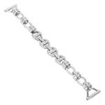 20mm Universal Metal Screw Chain Watch Band(Silver)