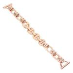 22mm Universal Metal Screw Chain Watch Band(Rose Gold)