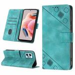 For Xiaomi Redmi Note 12 4G Global Skin-feel Embossed Leather Phone Case(Green)