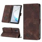 For Samsung Galaxy Note10 Pro / Note10 Pro 5G / Note10+ Skin-feel Embossed Leather Phone Case(Brown)